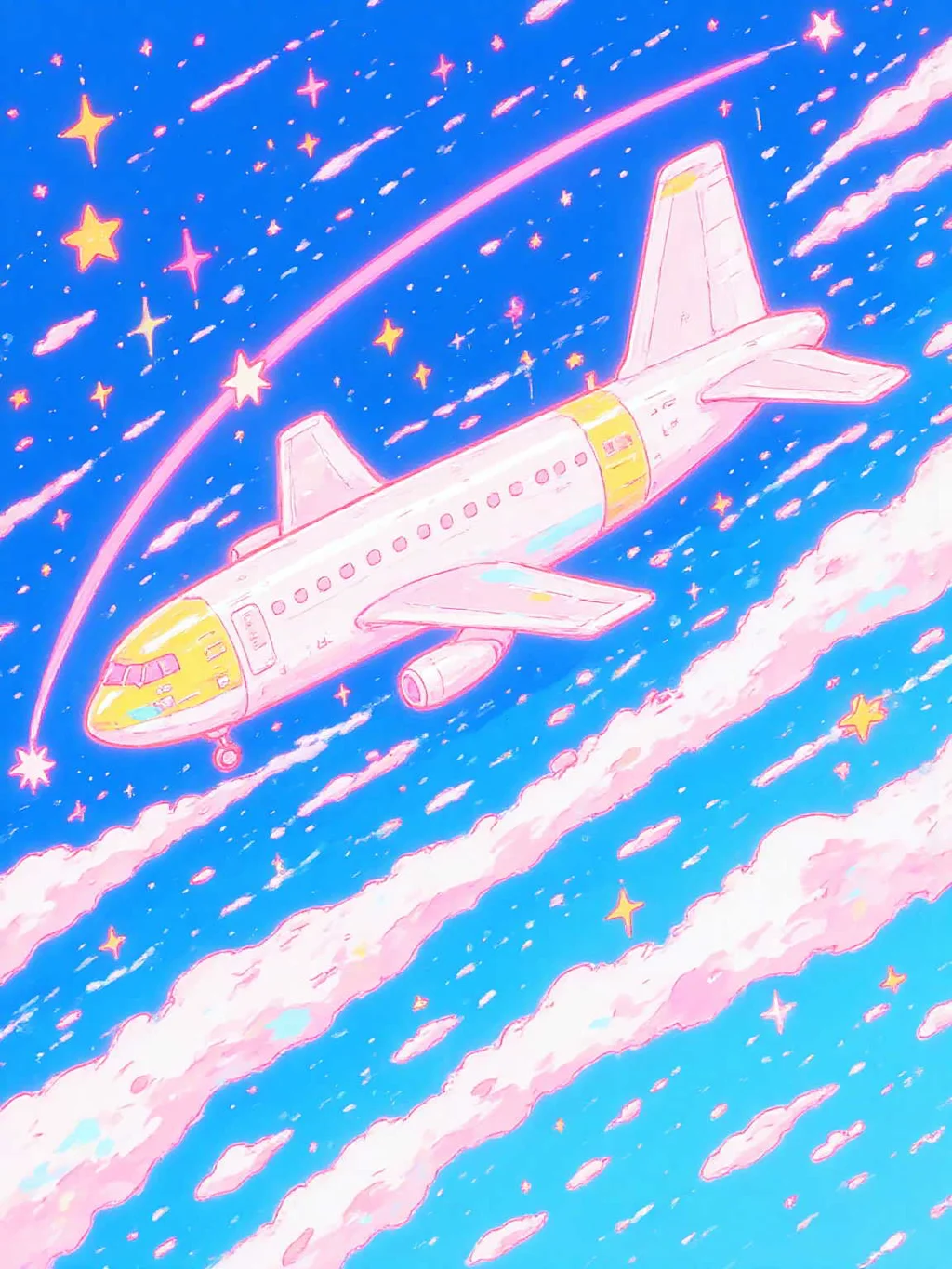 星空の飛行機