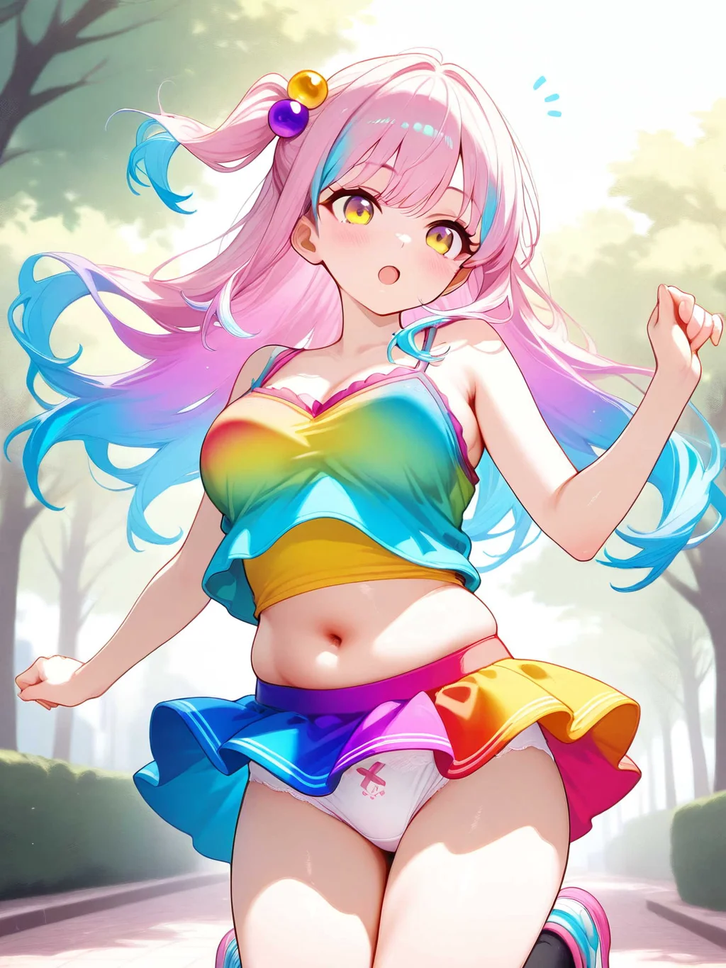 パステルカラーの女の子