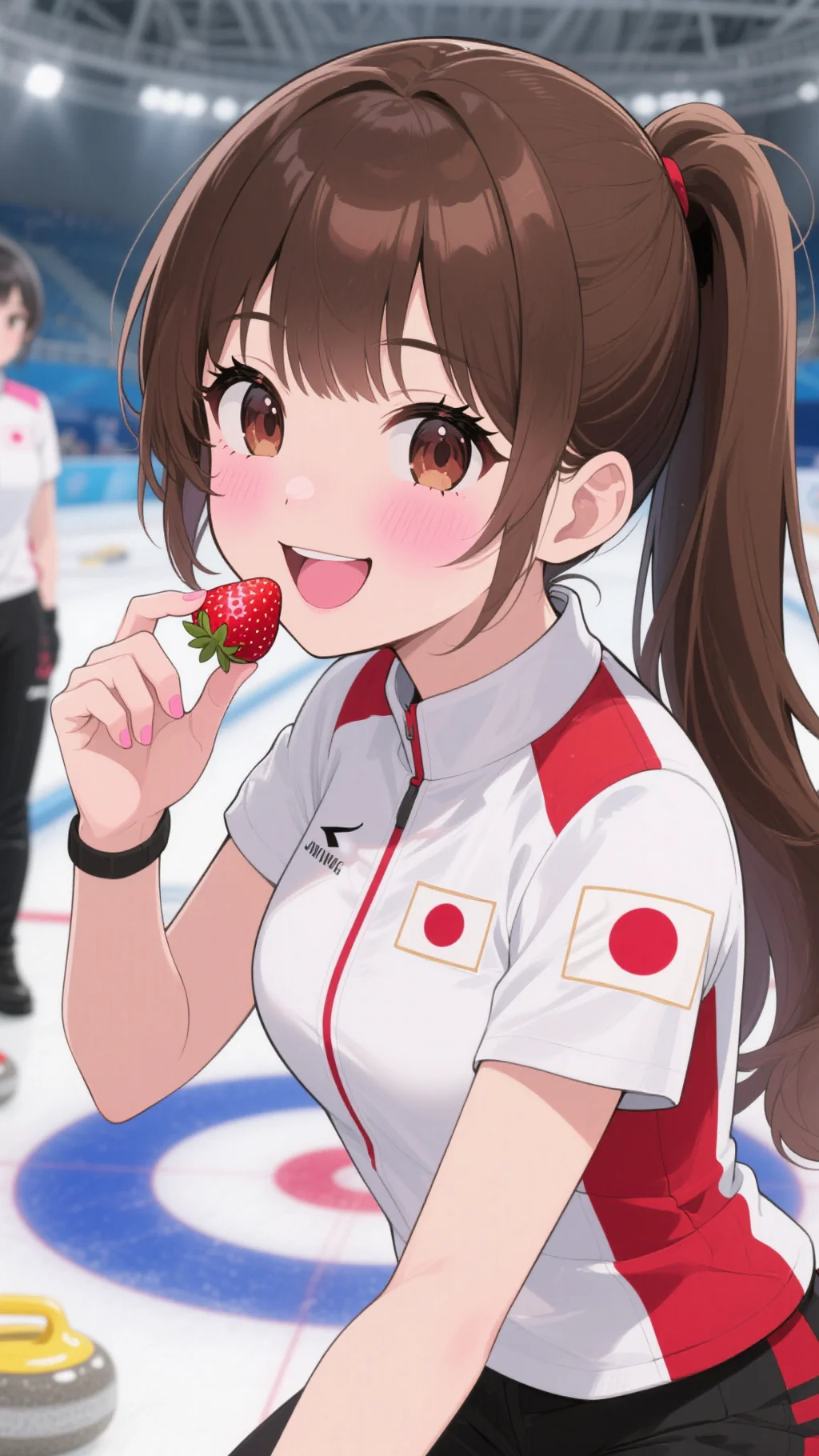カーリング選手のいちご休憩