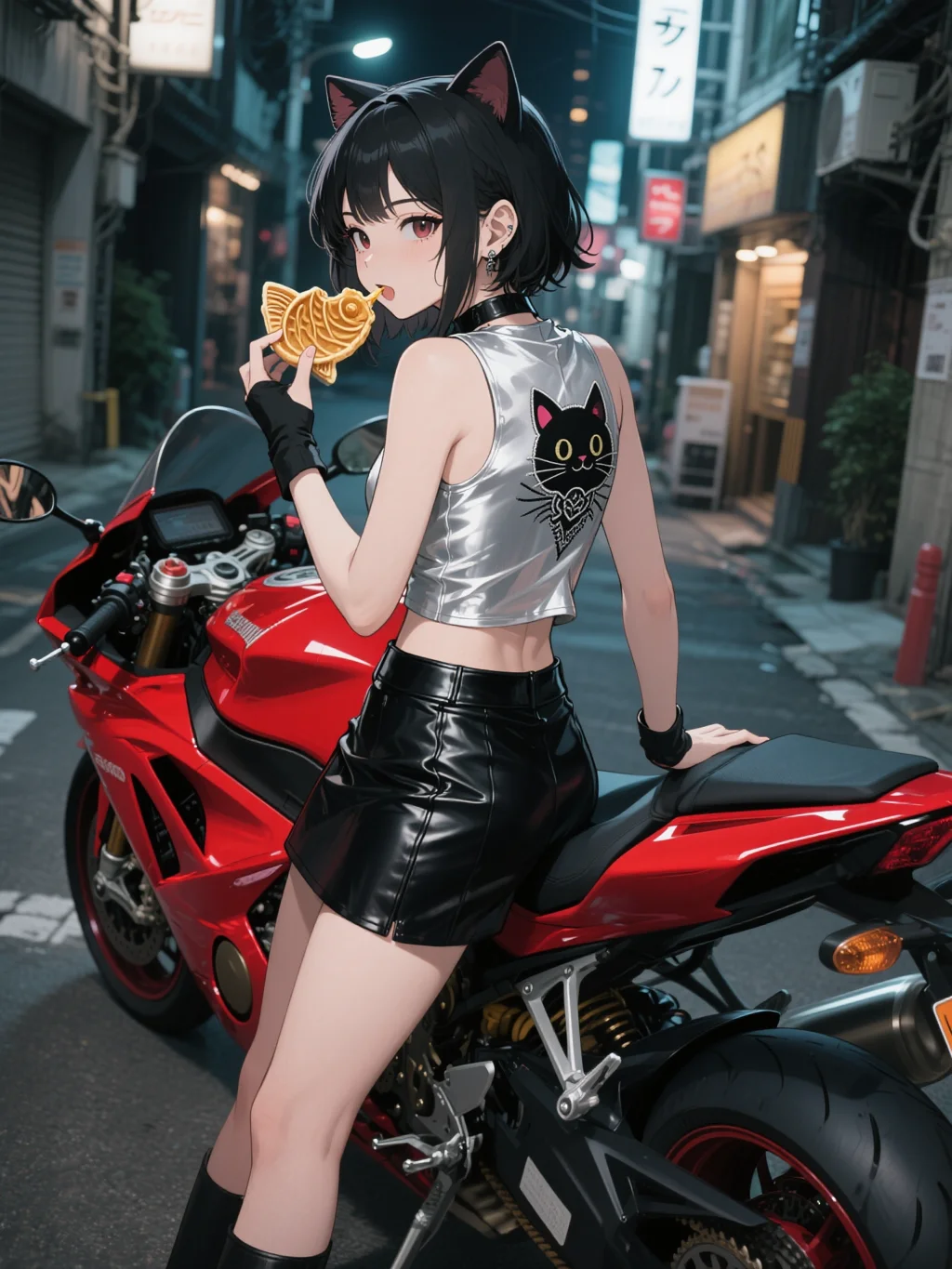 夜街の暴走族少女