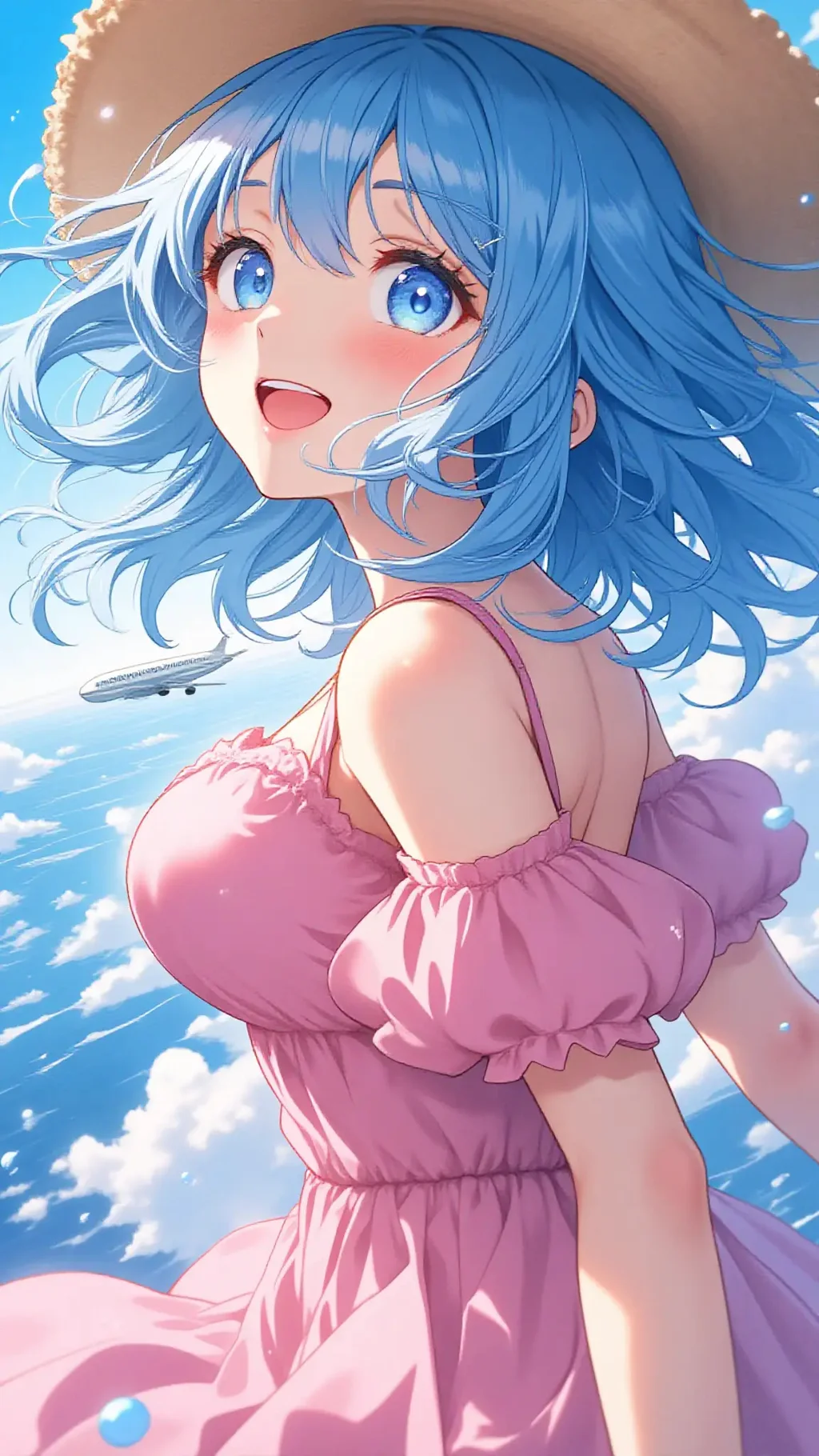 青髪の少女と空