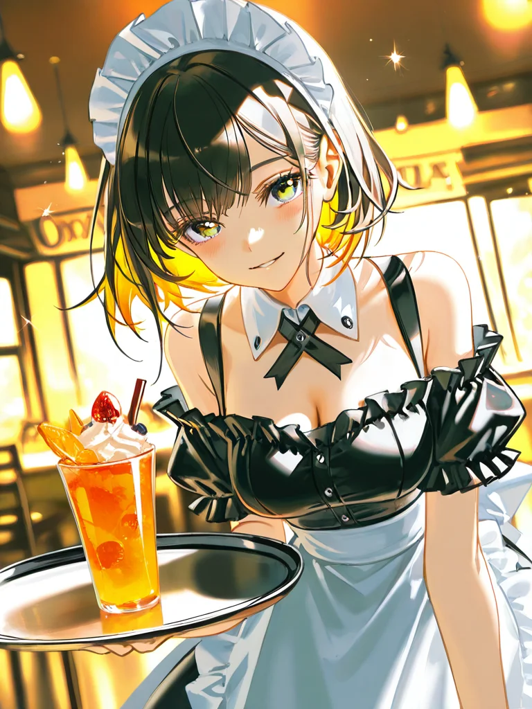 メイドカフェの微笑み