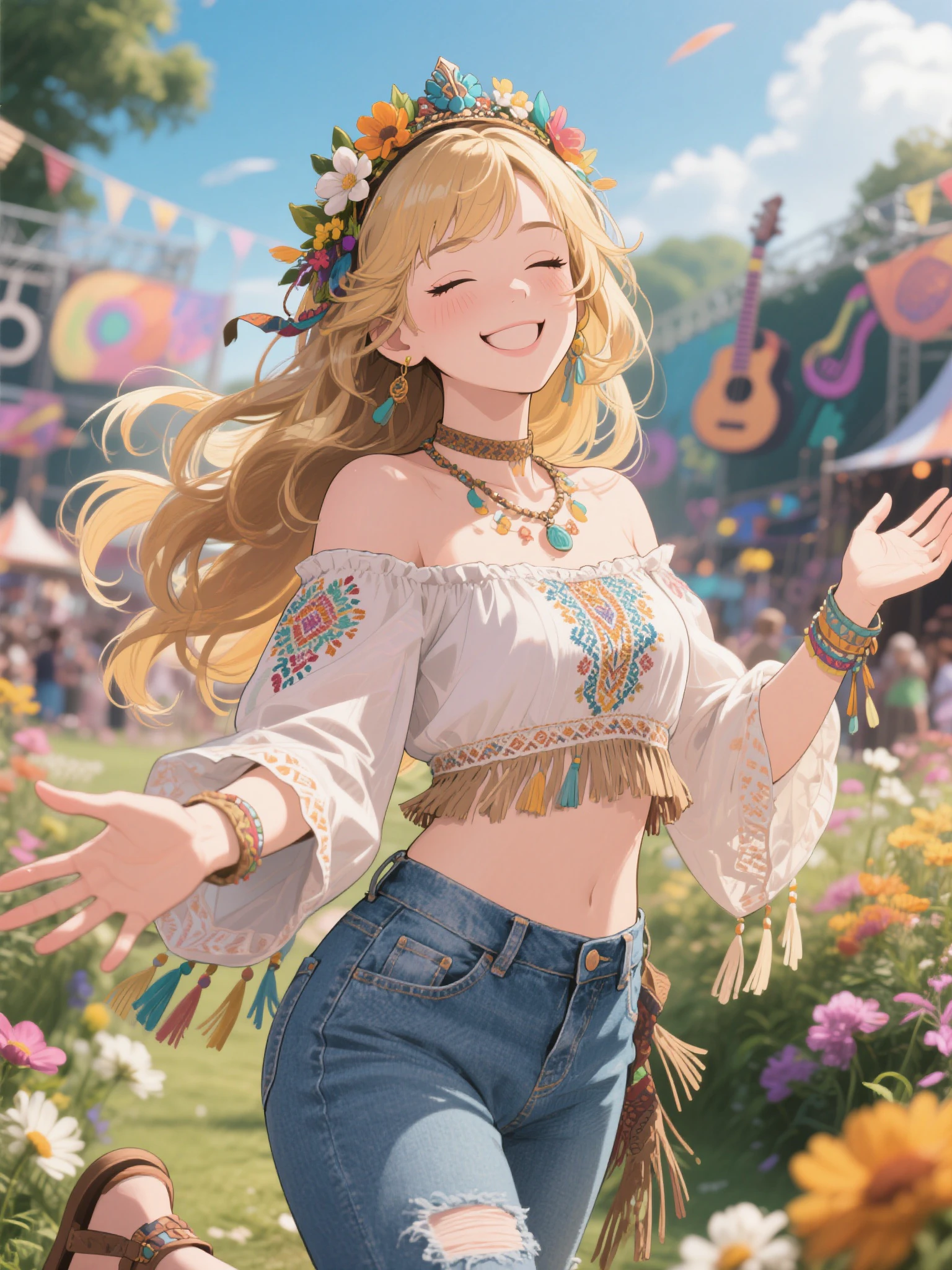 フェスティバルの花冠美女