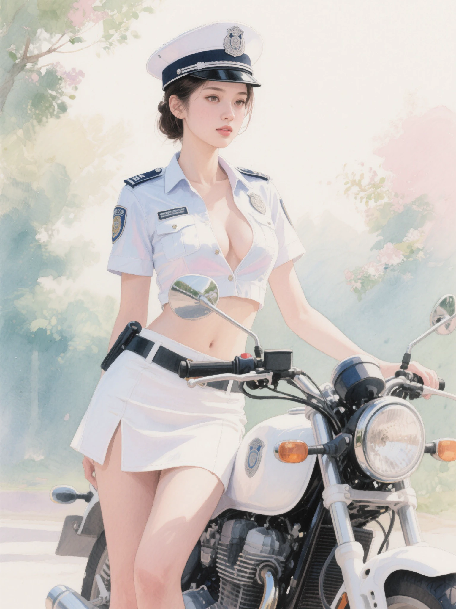 白バイ女警察官