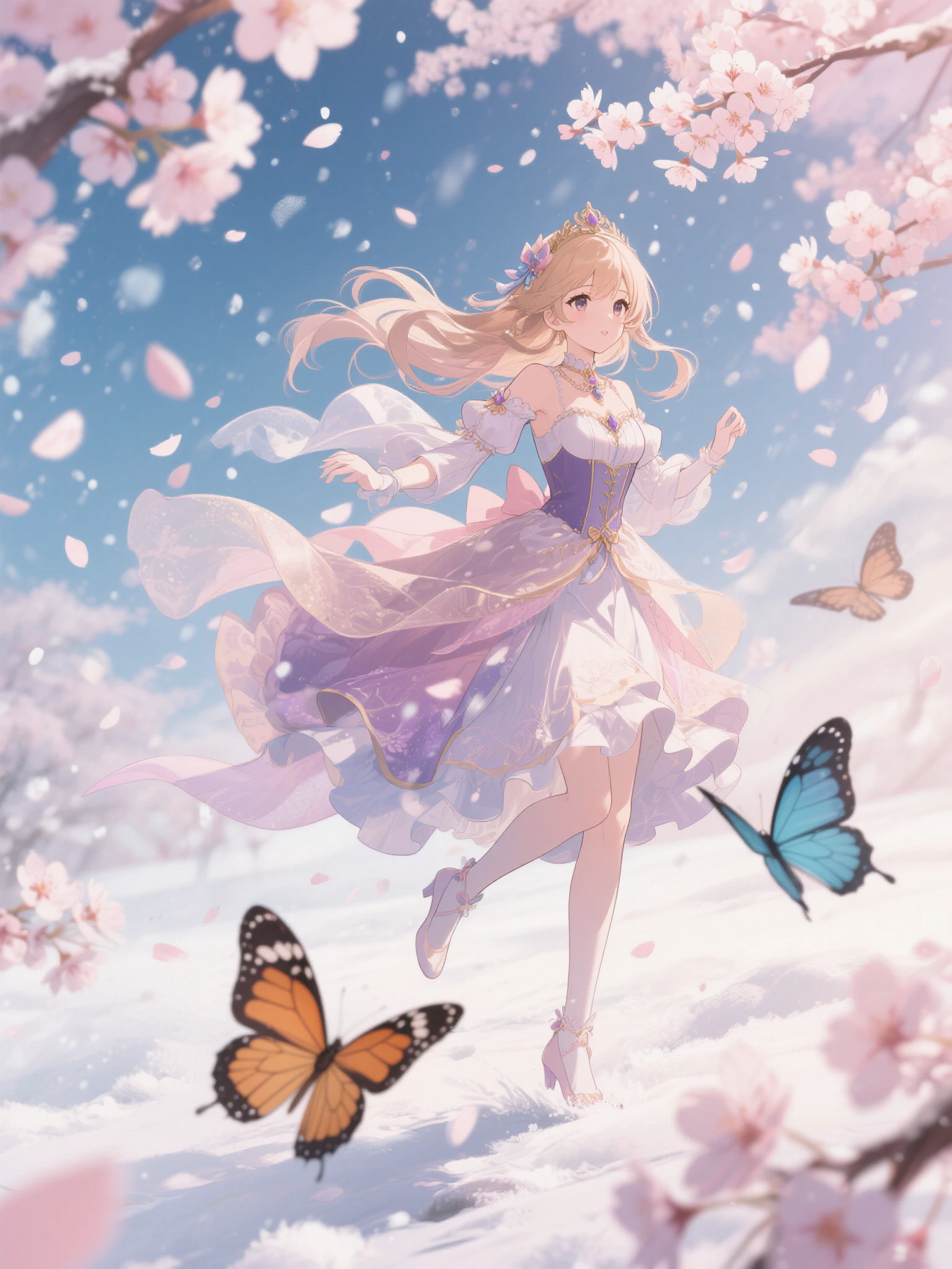 桜吹雪の中の姫君