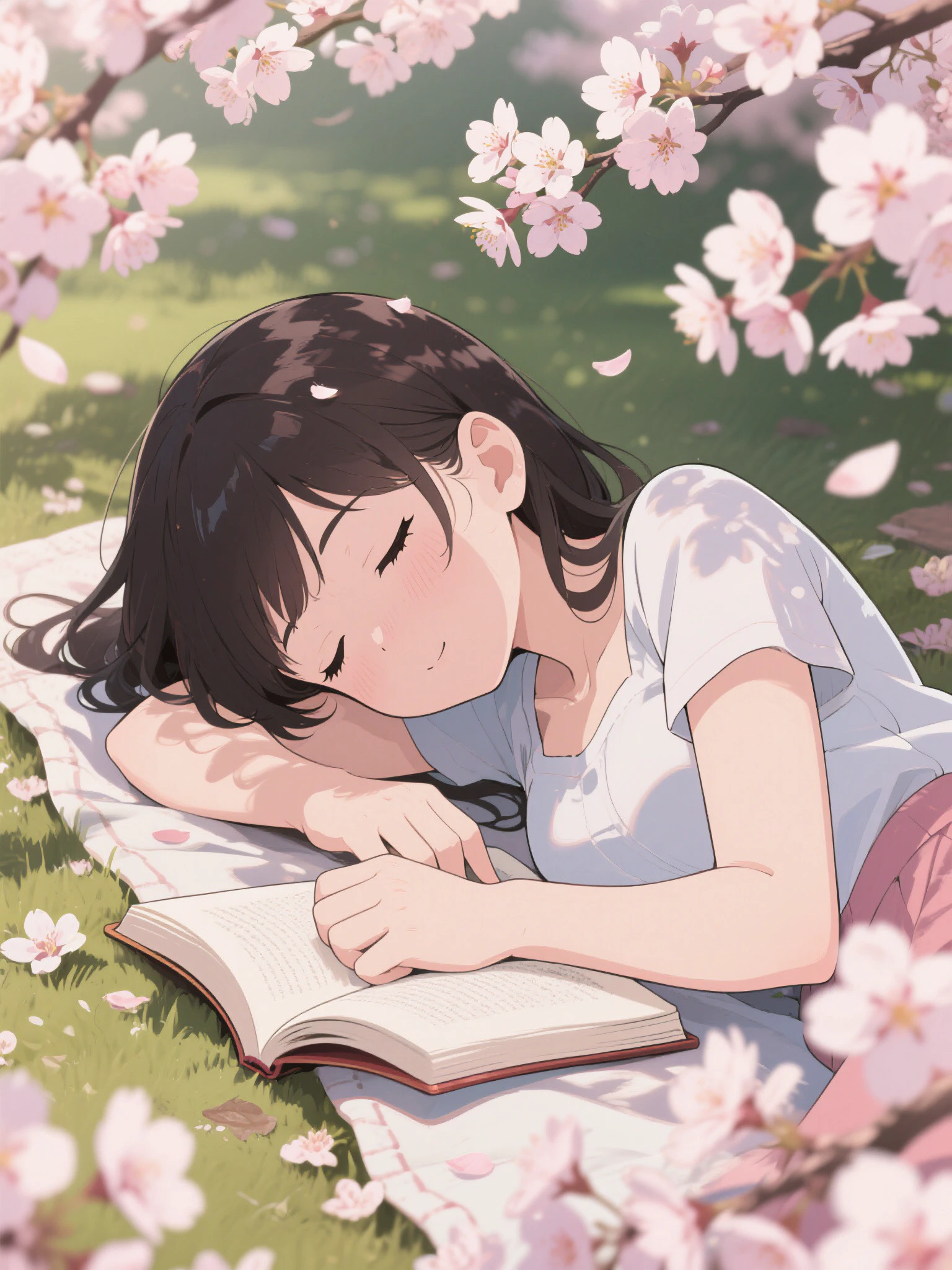 桜の下でうたた寝