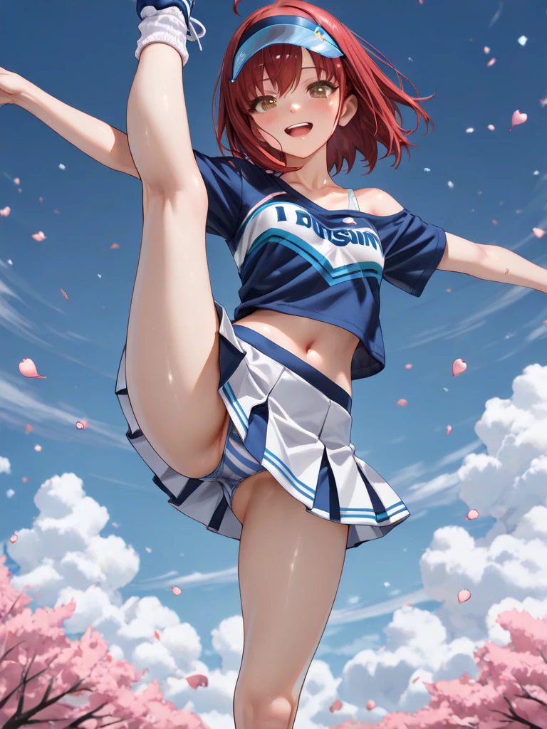青空で躍るチアガール