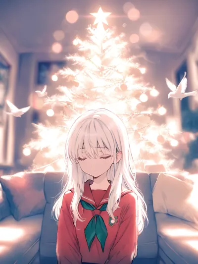 couple in matching red christmas sweaters, decorating christmas tree together, cozy living room, war
