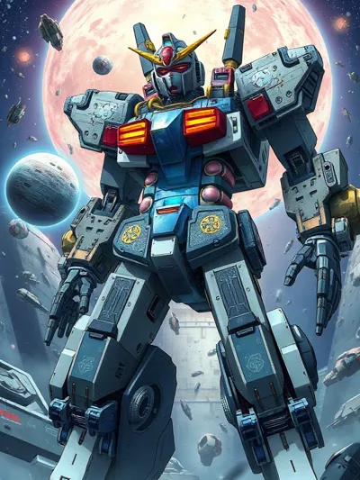Best quality, giant mechanical warrior, pilot visible in…